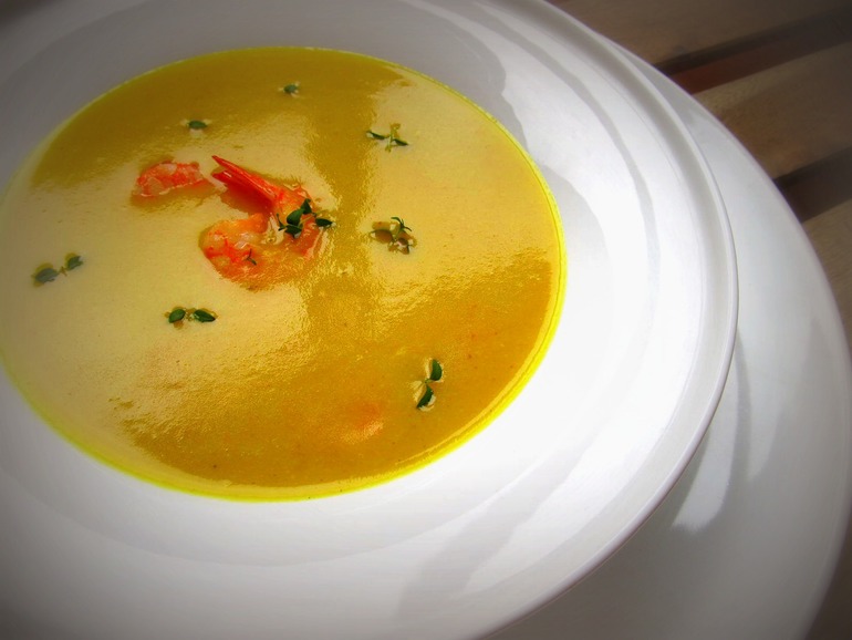 Крем-суп из картофеля с креветками и имбирем Рис. 9