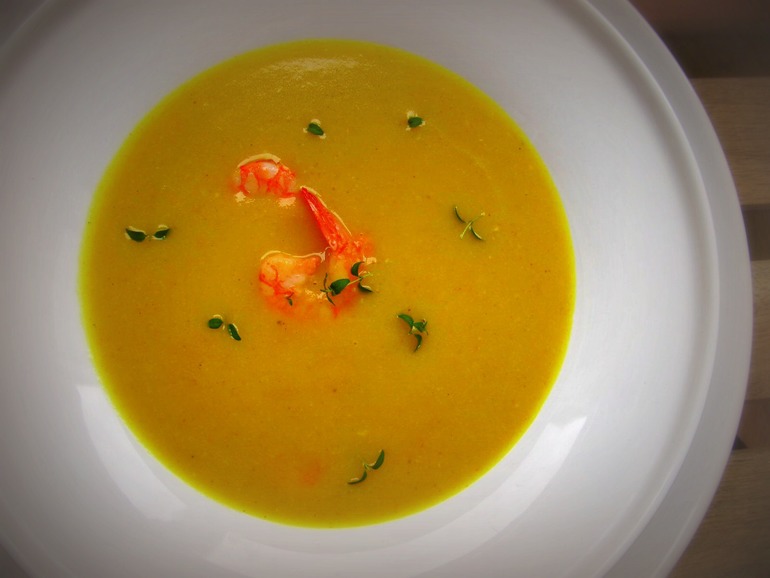 Крем-суп из картофеля с креветками и имбирем Рис. 8